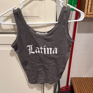 Obsessive love Gray Tank crop Top size small 1:10